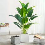Artificial Banana Plant - Large Silk Tree for Indoor Home & Office Decoration - Realistic Faux Tropical Foliage