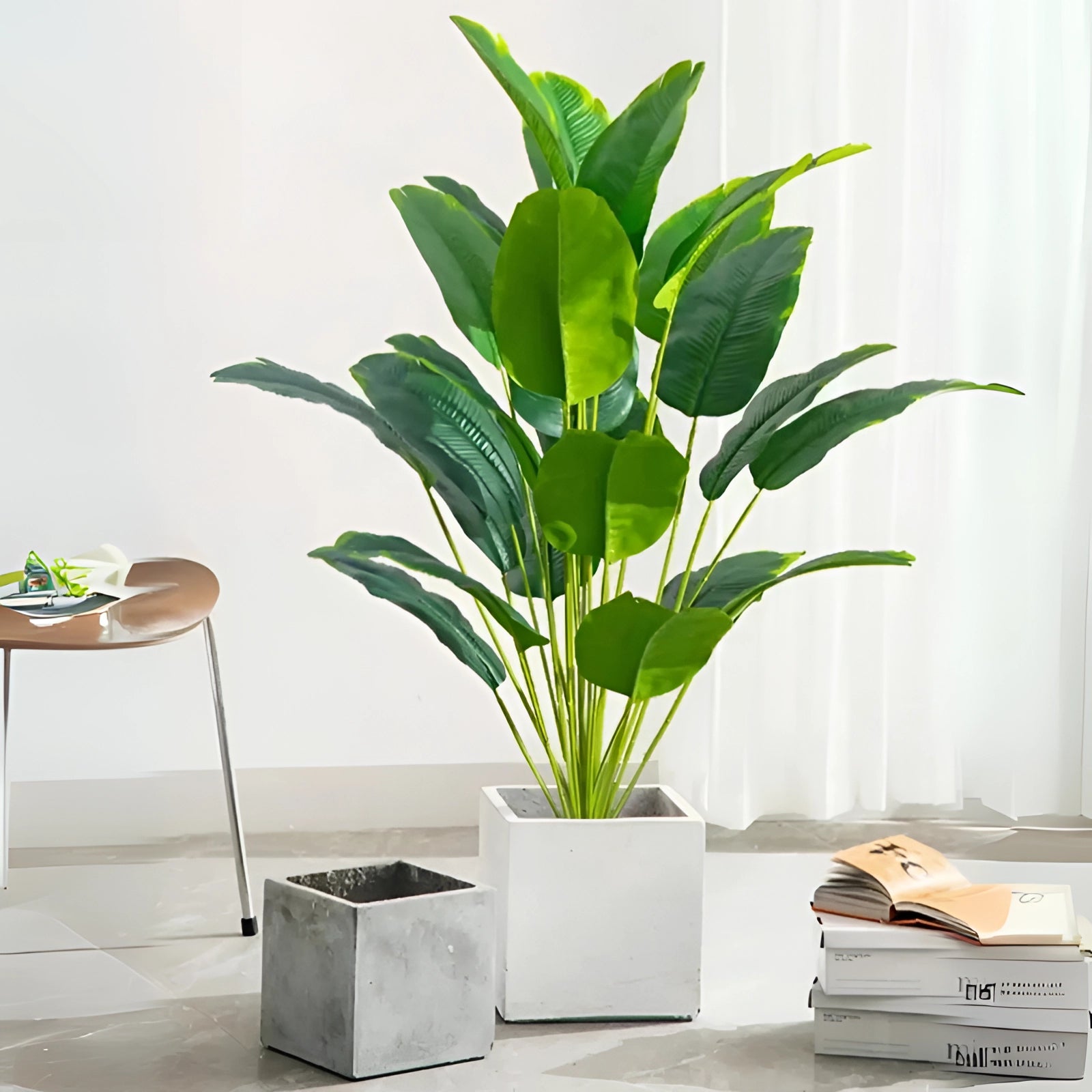 Artificial Banana Plant - Large Silk Tree for Indoor Home & Office Decoration - Realistic Faux Tropical Foliage