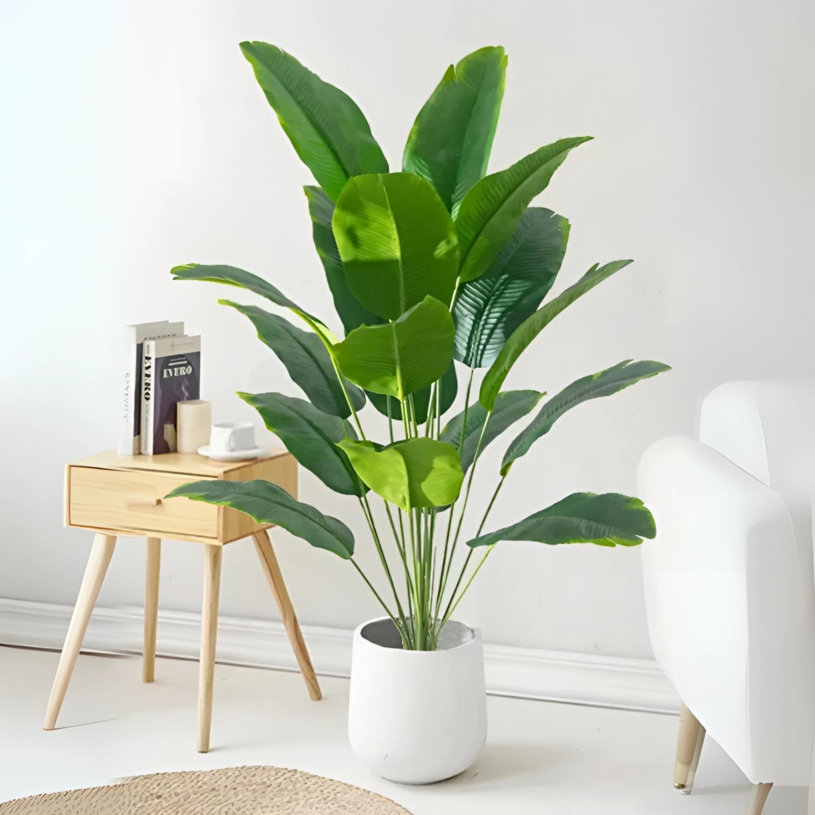 Artificial Banana Plant - Large Silk Tree for Indoor Home & Office Decoration - Realistic Faux Tropical Foliage
