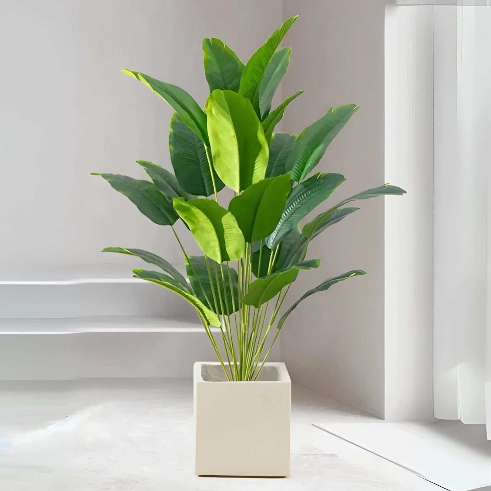 Artificial Banana Plant - Large Silk Tree for Indoor Home & Office Decoration - Realistic Faux Tropical Foliage