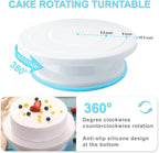 Cake Decorating Kit with Icing Tips, Leveler, Turntable & Piping Bags for Professional Baking and Cake Design