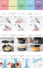 Cake Decorating Kit with Icing Tips, Leveler, Turntable & Piping Bags for Professional Baking and Cake Design