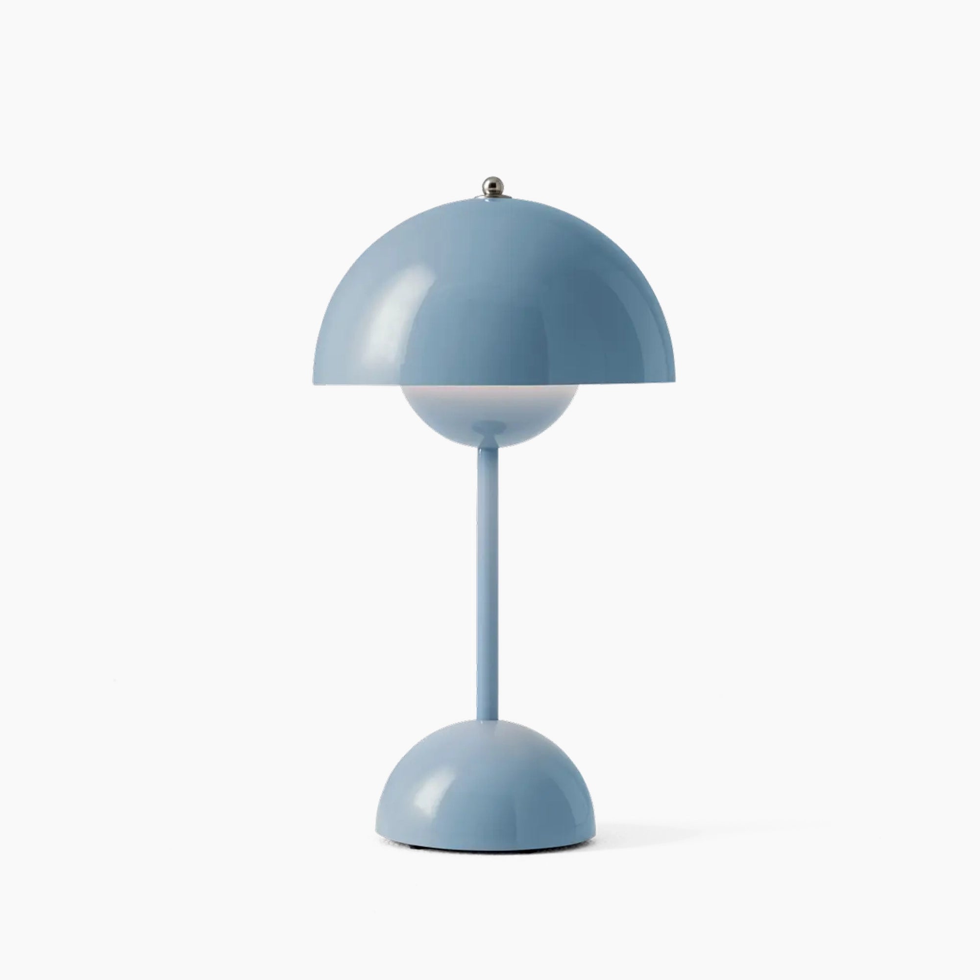 LED Mushroom Lamp - Taupe Scandinavian Mid-Century Fixture for Living Room & Bedroom Lighting