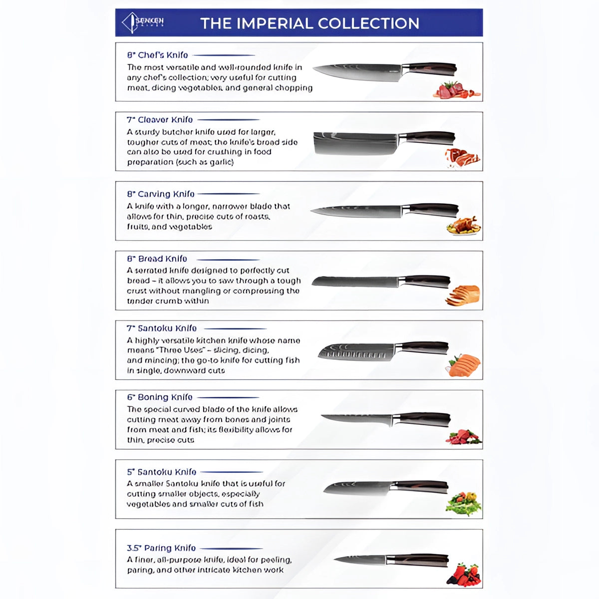 Damascus Steel Chef Knife Set - High-Carbon Blades with Wood Handles for Professional Cooking & Culinary Use