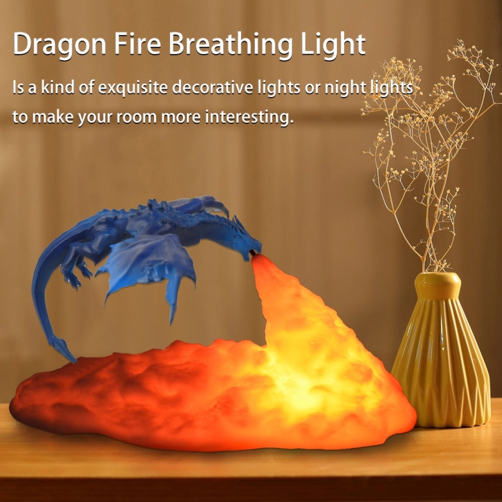 LED Dragon Lamp - Fantasy Night Light & Mythical Room Decor for Kids' Bedrooms and Playrooms