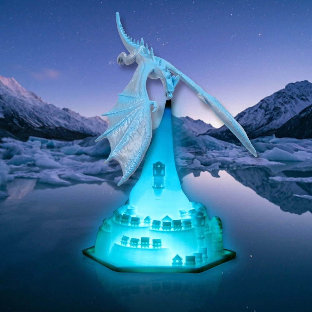 LED Dragon Lamp - Fantasy Night Light & Mythical Room Decor for Kids' Bedrooms and Playrooms