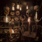 Gothic Skull Light Fixture: Skeleton Spine Lamp for Eerie Home Decor & Halloween Themed Rooms