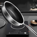 Non-Stick Induction Frying Pan - Honeycomb Design, Scratch-Resistant, Ergonomic Handle for Easy Cooking & Cleanup
