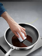 Non-Stick Induction Frying Pan - Honeycomb Design, Scratch-Resistant, Ergonomic Handle for Easy Cooking & Cleanup