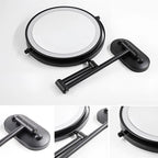 LED Wall-Mounted Magnifying Makeup Mirror with Adjustable Touch Sensor for Precision Grooming and Beauty Application
