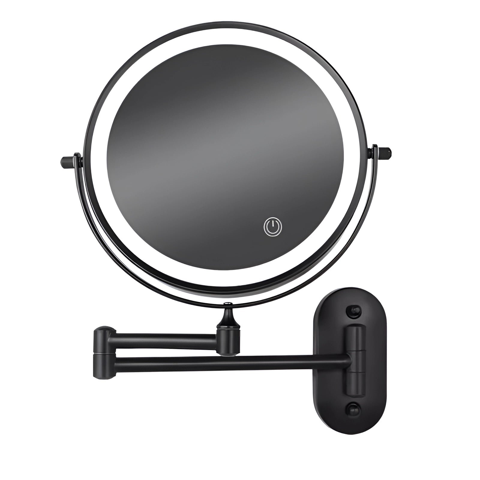 LED Wall-Mounted Magnifying Makeup Mirror with Adjustable Touch Sensor for Precision Grooming and Beauty Application