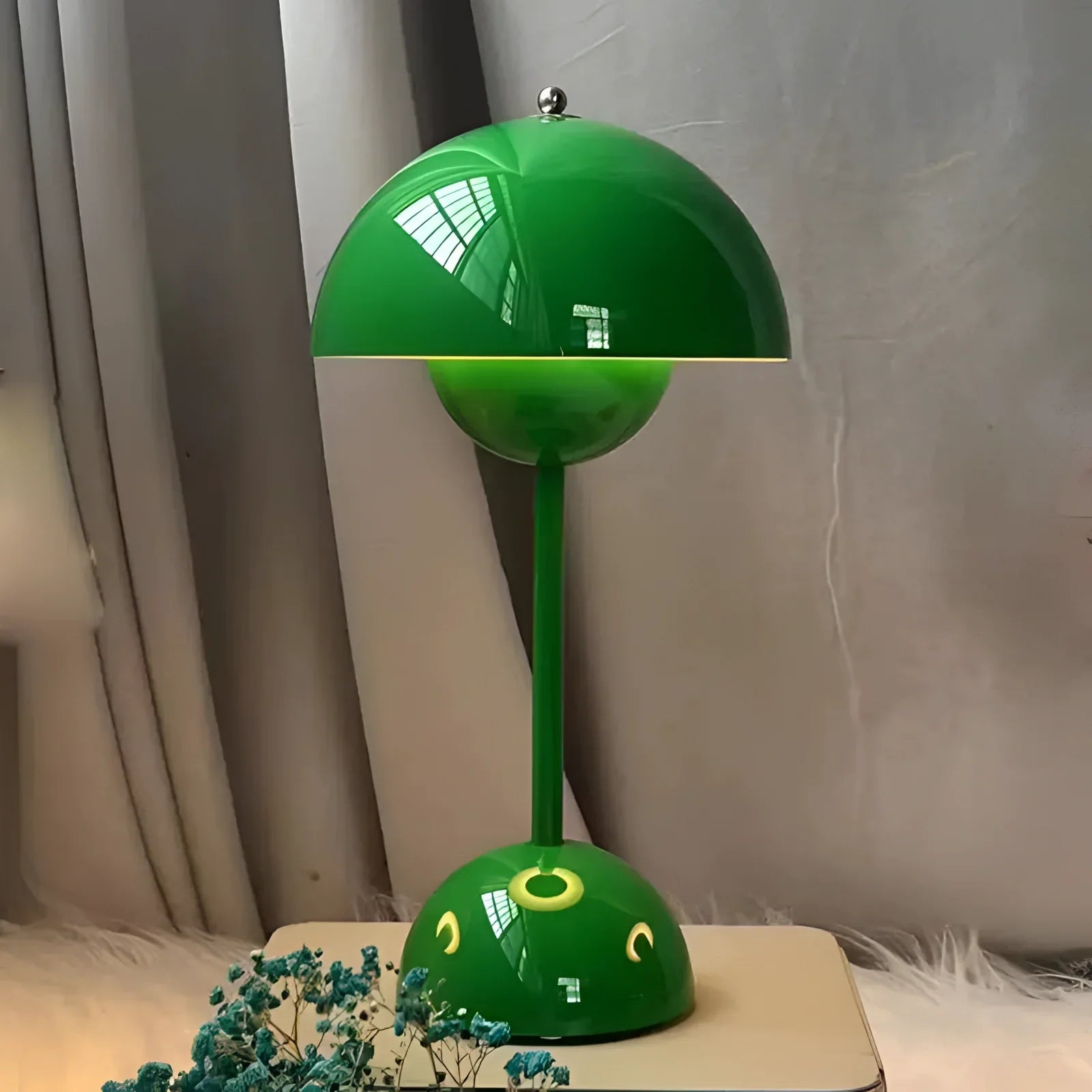 LED Green Dome Desk Lamp - Mid-Century Vintage Style Lighting for Home Office & Study
