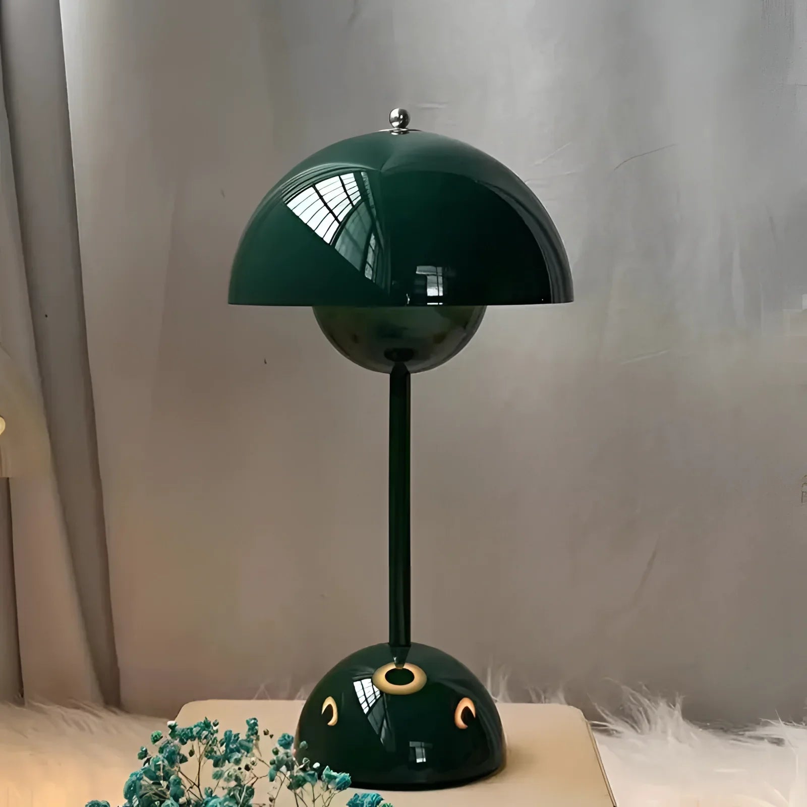LED Green Dome Desk Lamp - Mid-Century Vintage Style Lighting for Home Office & Study