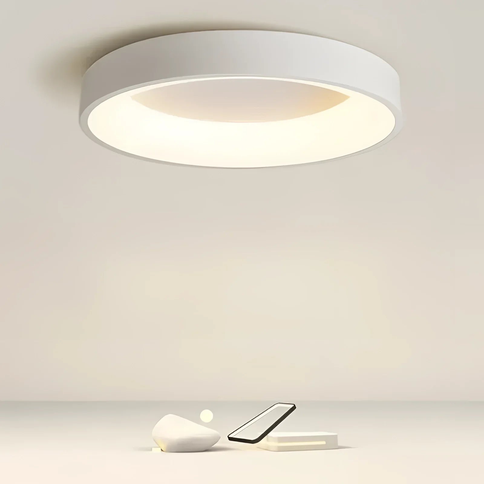 Smart LED Ceiling Light Fixture, Minimalist Design, Remote & Phone-Controlled, Ideal for Modern Living Rooms & Bedrooms