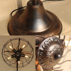 Antique Brass Oscillating Floor Fan - Adjustable Height for Home & Office Use