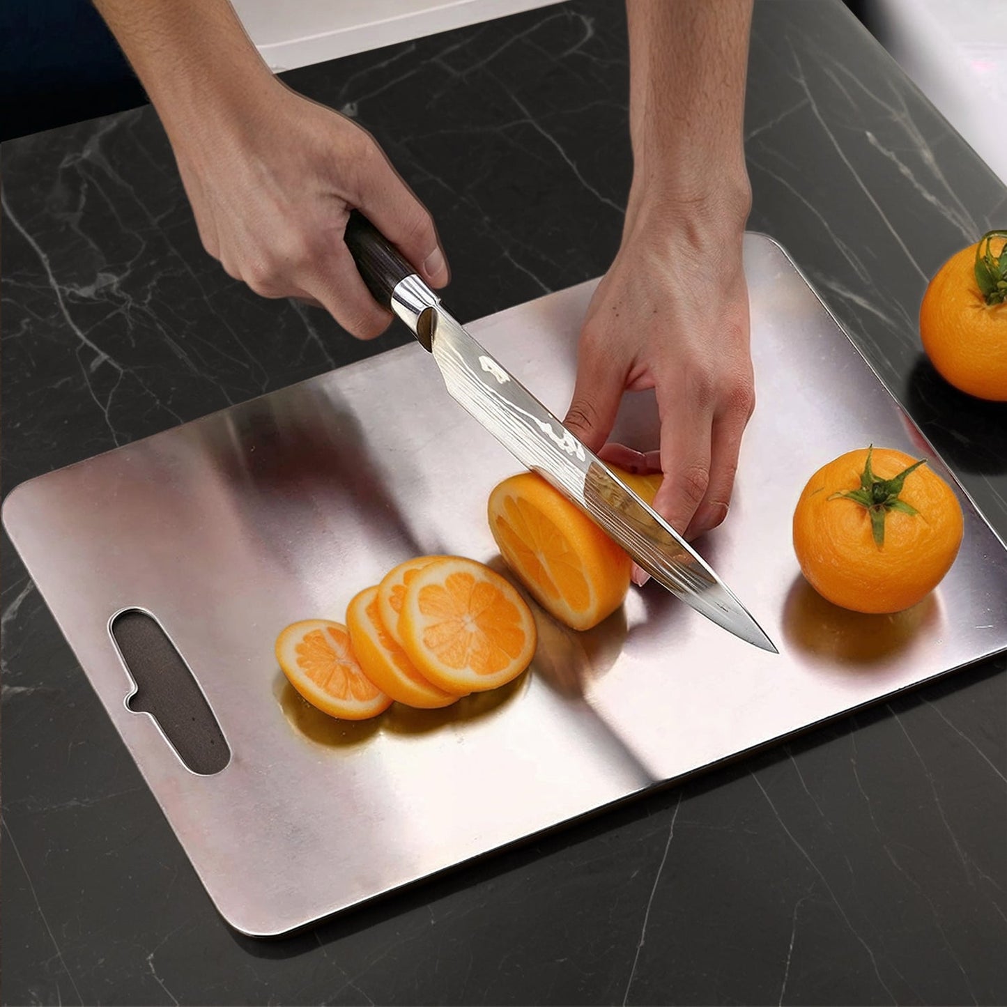 Titanium Cutting Board – 100% Pure Titanium, Antibacterial & Non-Porous Surface for Professional Chefs and Modern Kitchens