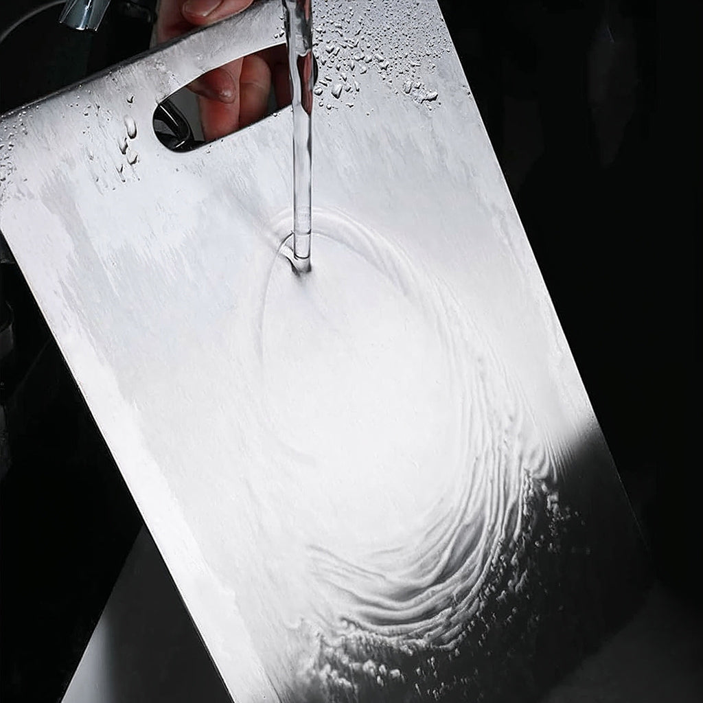 Titanium Cutting Board – 100% Pure Titanium, Antibacterial & Non-Porous Surface for Professional Chefs and Modern Kitchens
