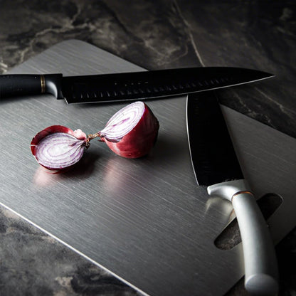 Titanium Cutting Board – 100% Pure Titanium, Antibacterial & Non-Porous Surface for Professional Chefs and Modern Kitchens