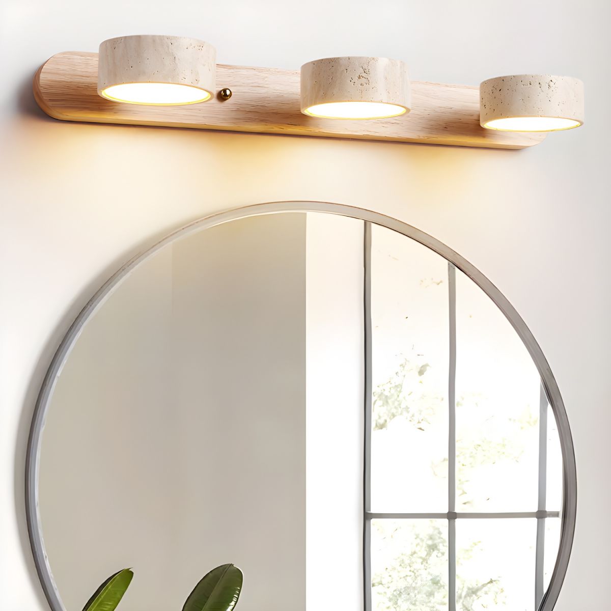 Travertine Duo Wall Light Fixture - Adjustable Bracket Lamp for Living Room & Bedroom Lighting