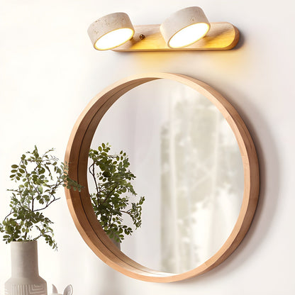 Travertine Duo Wall Light Fixture - Adjustable Bracket Lamp for Living Room & Bedroom Lighting