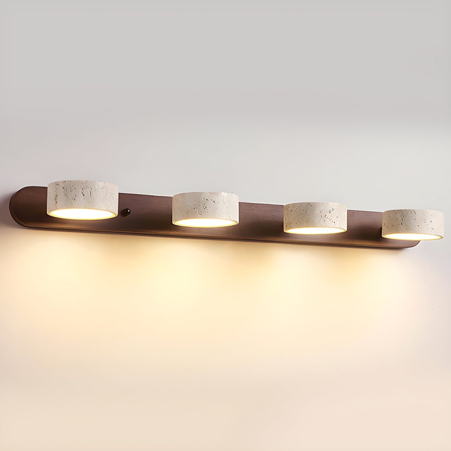 Travertine Duo Wall Light Fixture - Adjustable Bracket Lamp for Living Room & Bedroom Lighting