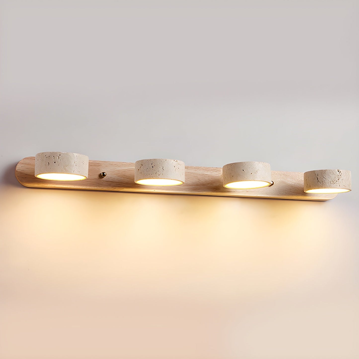 Travertine Duo Wall Light Fixture - Adjustable Bracket Lamp for Living Room & Bedroom Lighting
