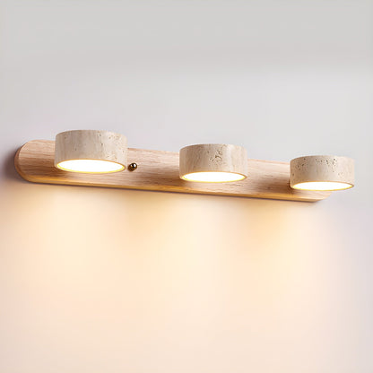 Travertine Duo Wall Light Fixture - Adjustable Bracket Lamp for Living Room & Bedroom Lighting