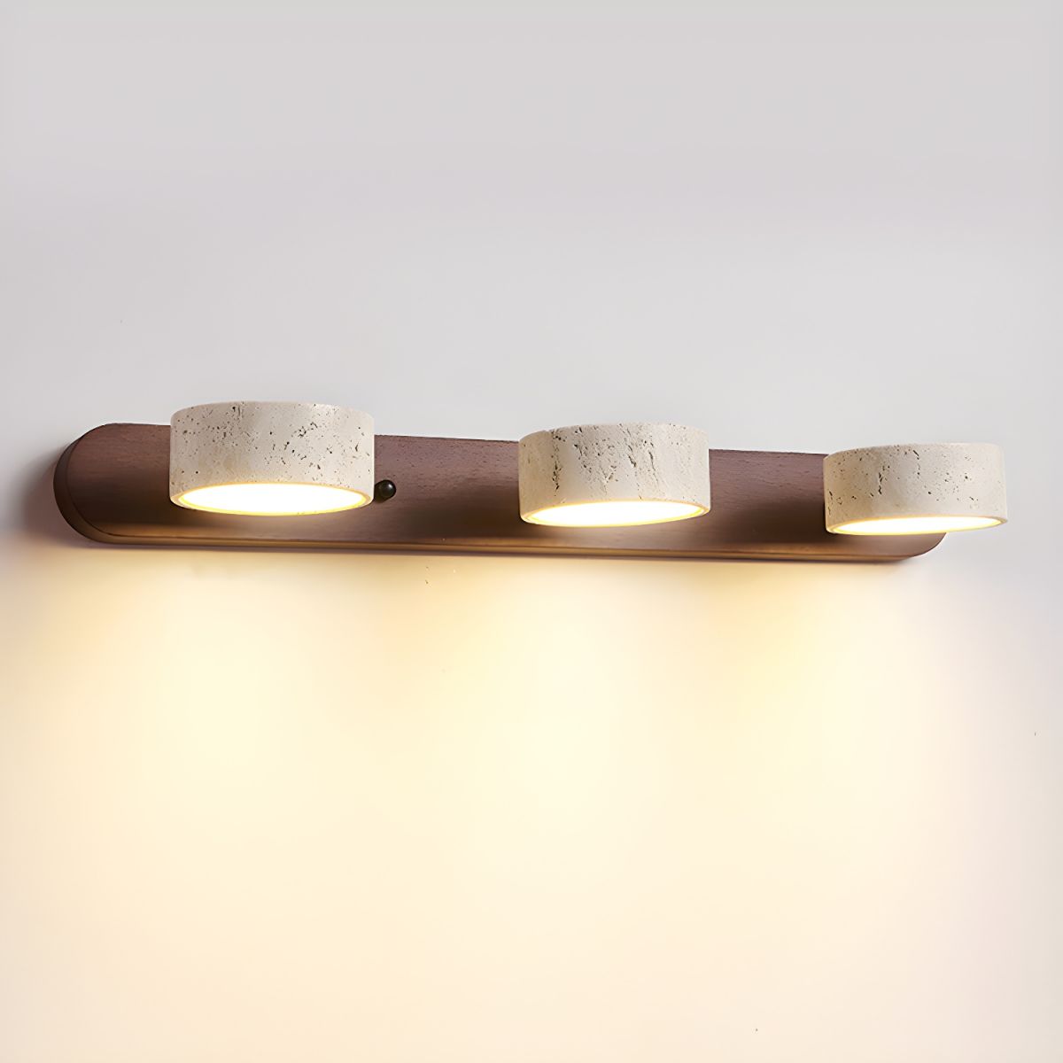 Travertine Duo Wall Light Fixture - Adjustable Bracket Lamp for Living Room & Bedroom Lighting