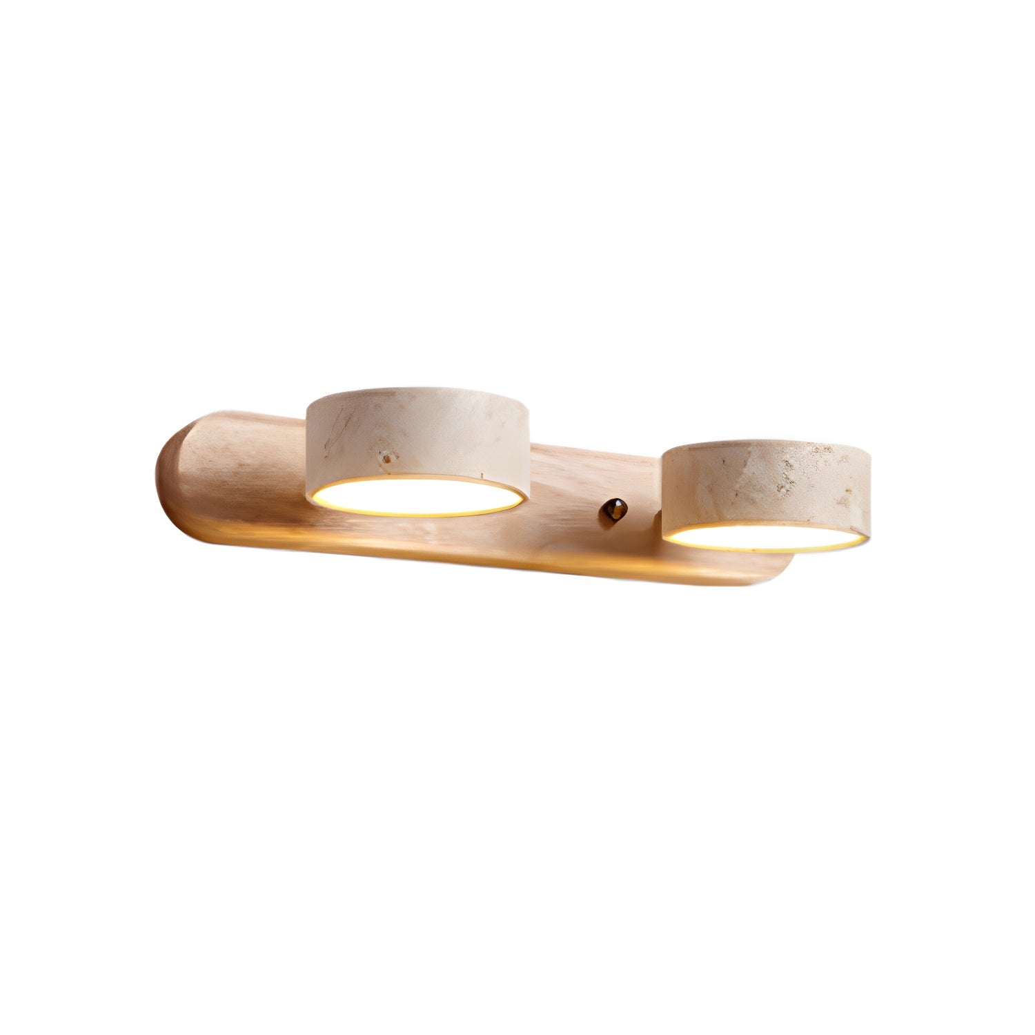 Travertine Duo Wall Light Fixture - Adjustable Bracket Lamp for Living Room & Bedroom Lighting