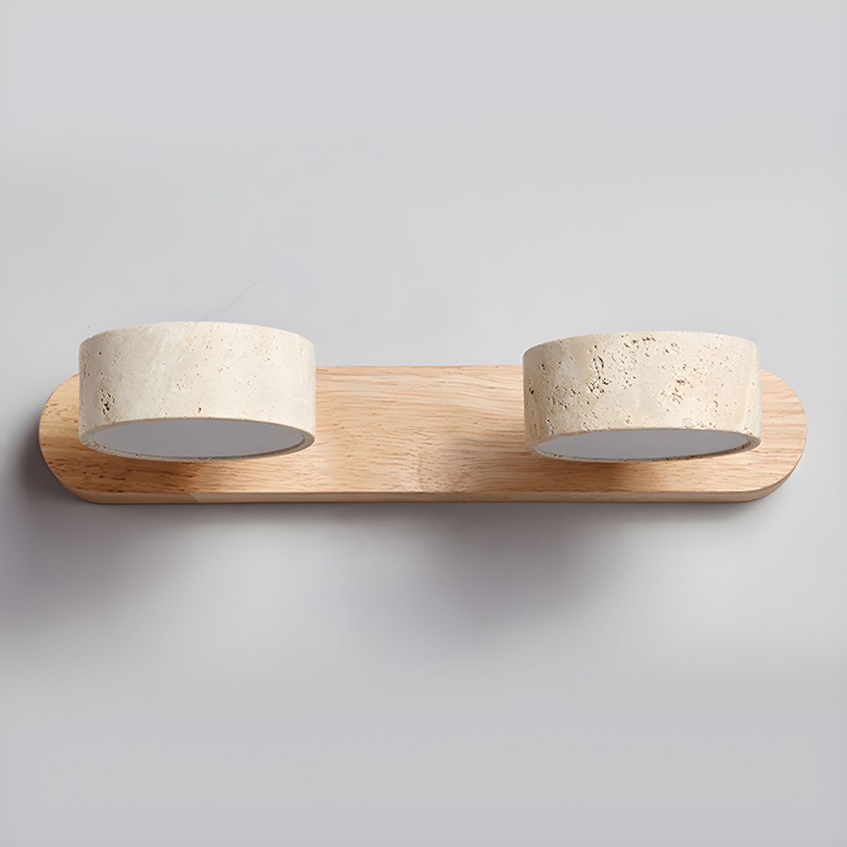 Travertine Duo Wall Light Fixture - Adjustable Bracket Lamp for Living Room & Bedroom Lighting