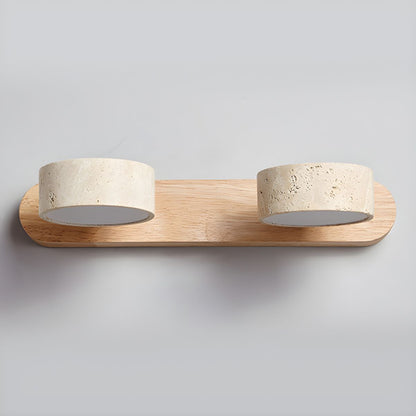 Travertine Duo Wall Light Fixture - Adjustable Bracket Lamp for Living Room & Bedroom Lighting