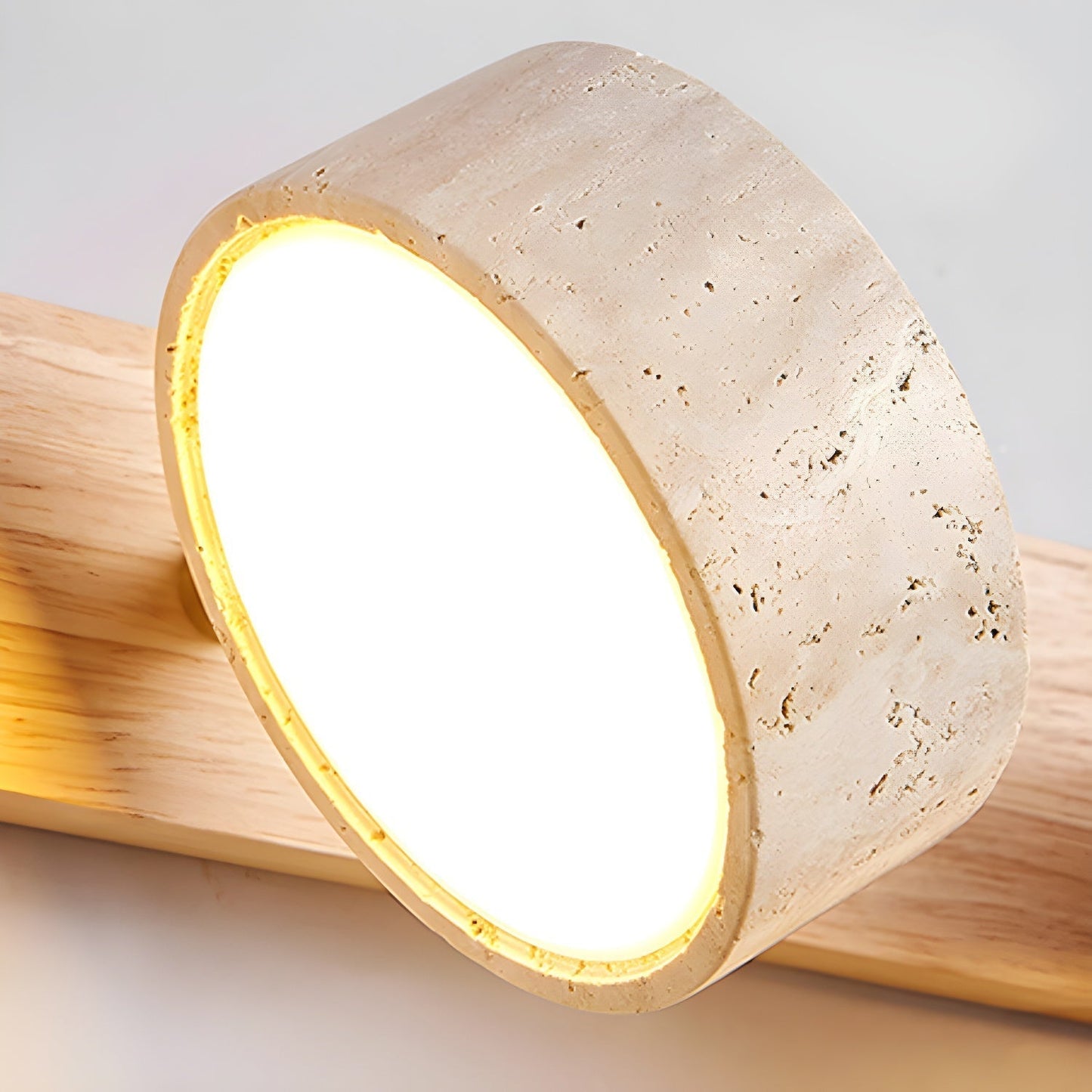 Travertine Duo Wall Light Fixture - Adjustable Bracket Lamp for Living Room & Bedroom Lighting
