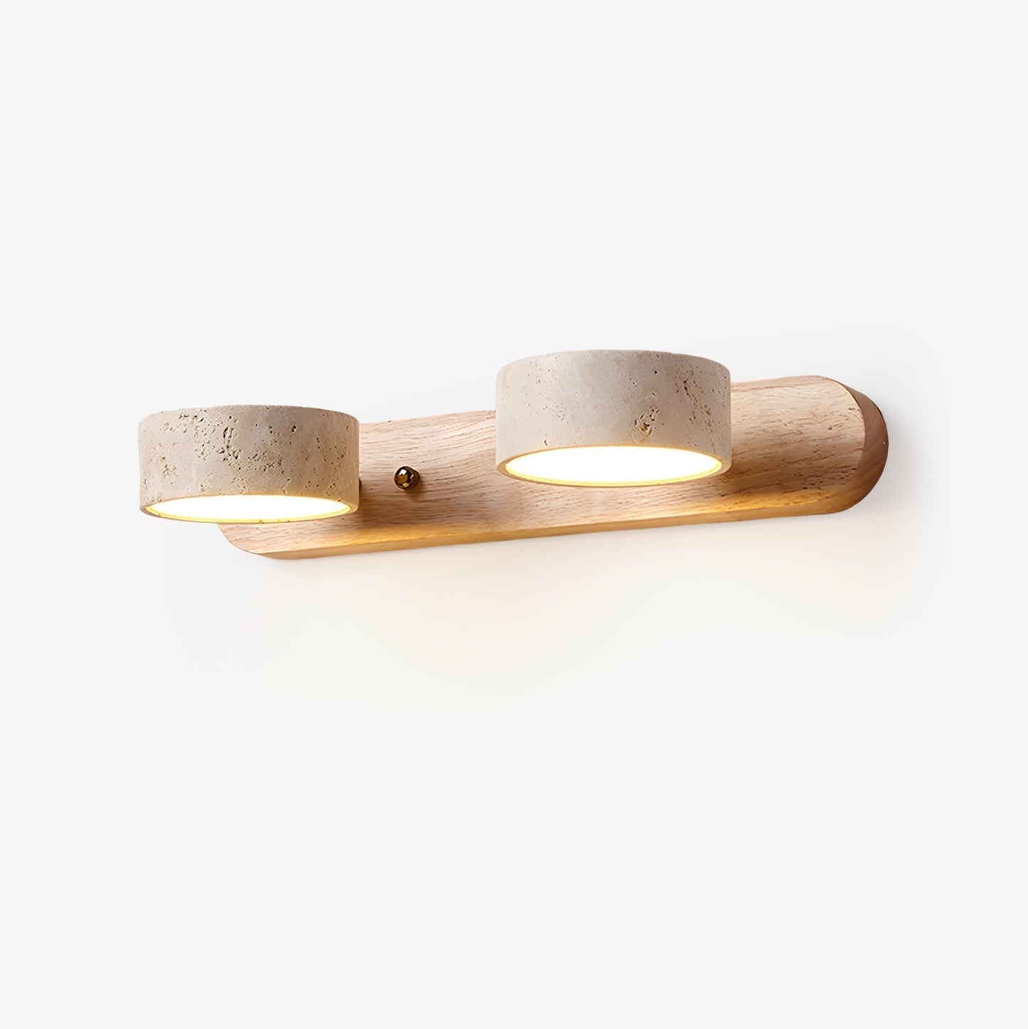 Travertine Duo Wall Light Fixture - Adjustable Bracket Lamp for Living Room & Bedroom Lighting