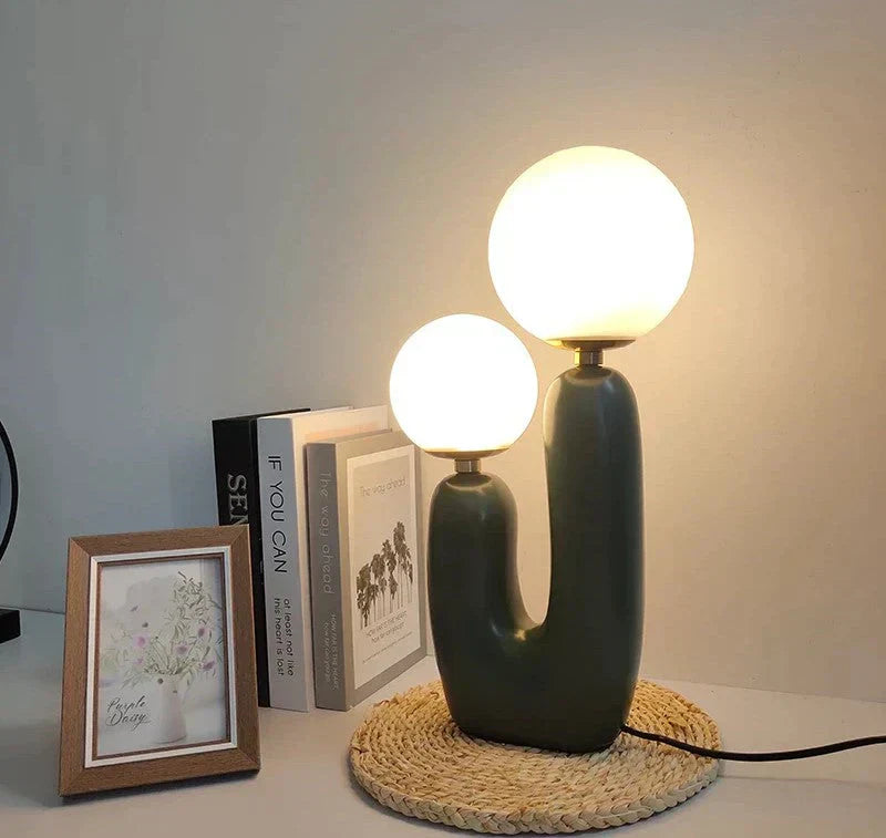LED Cactus Table Lamp | Modern Green Succulent Design | Perfect for Home Decor & Bedroom Lighting