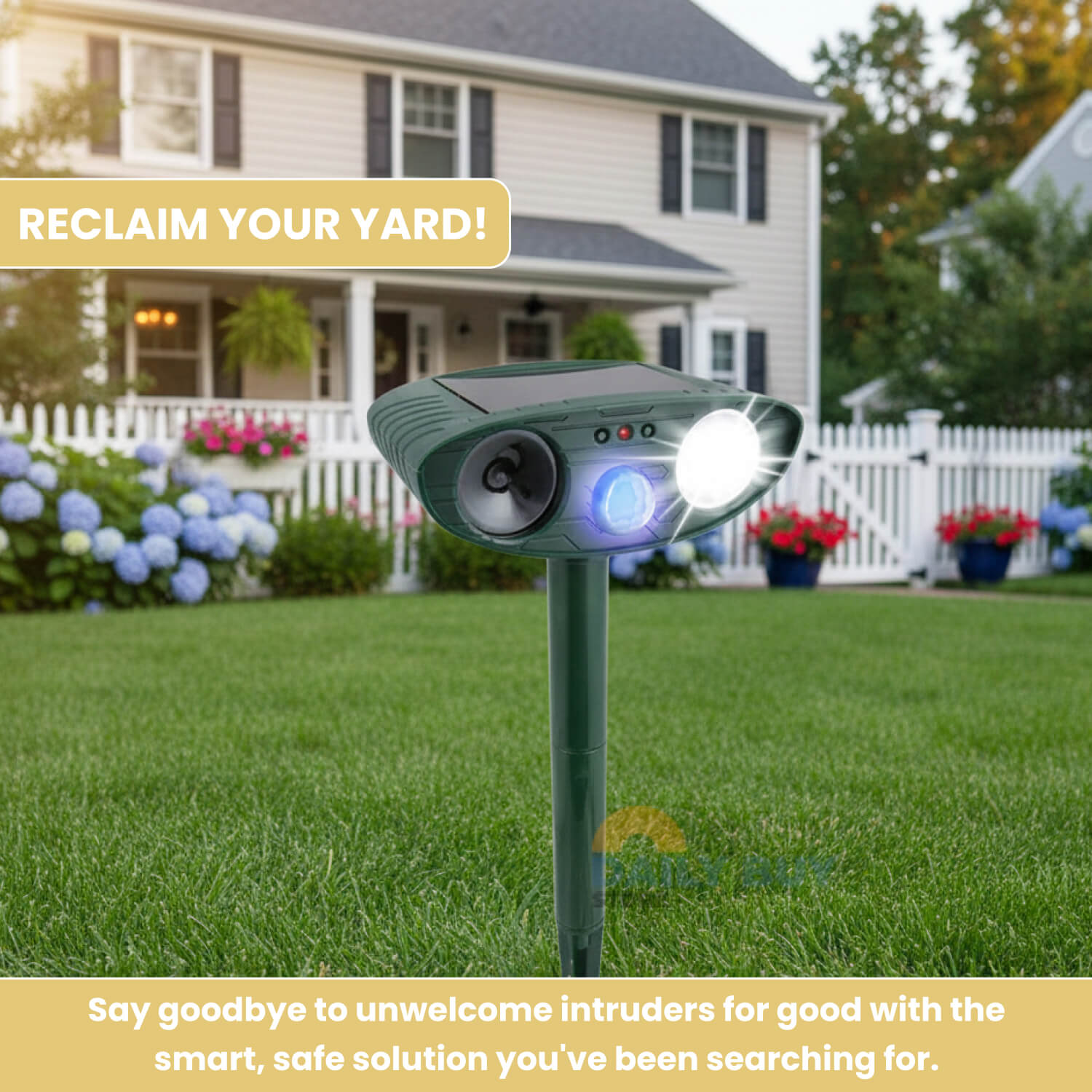 Ultrasonic Possum Repeller | Solar Powered, Waterproof & Chemical-Free for Effective Outdoor Pest Control