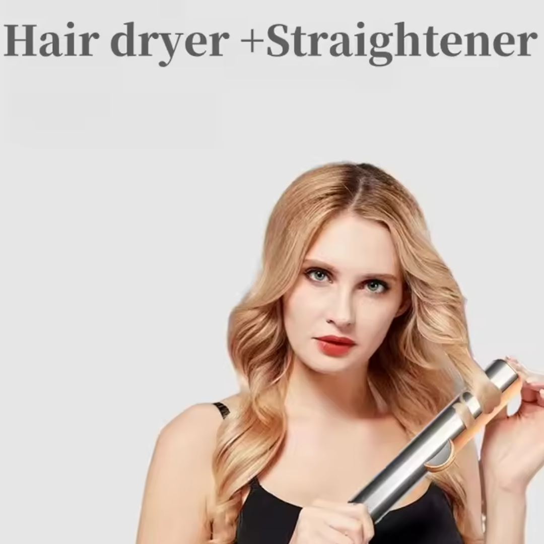 2-in-1 Blow Dryer and Hair Straightener, Lightweight Design, Fast Drying Technology, for Home Use & Travel