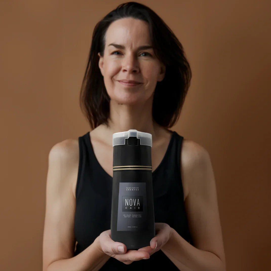 Hair Dye Shampoo | Ammonia-Free, Fast 10-Minute Grey Coverage for Vibrant, Natural-Looking Hair