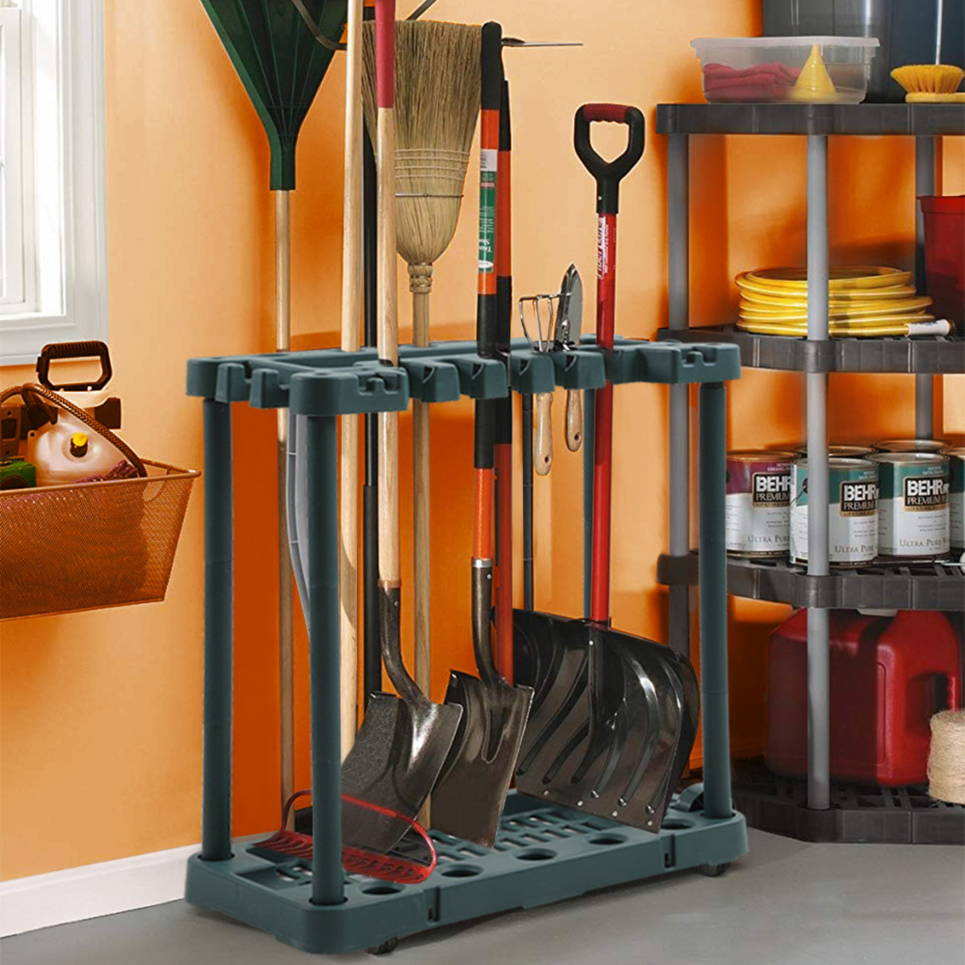 Garden Tool Rack | Heavy-Duty, Space-Saving Organizer for Shed or Garage Storage