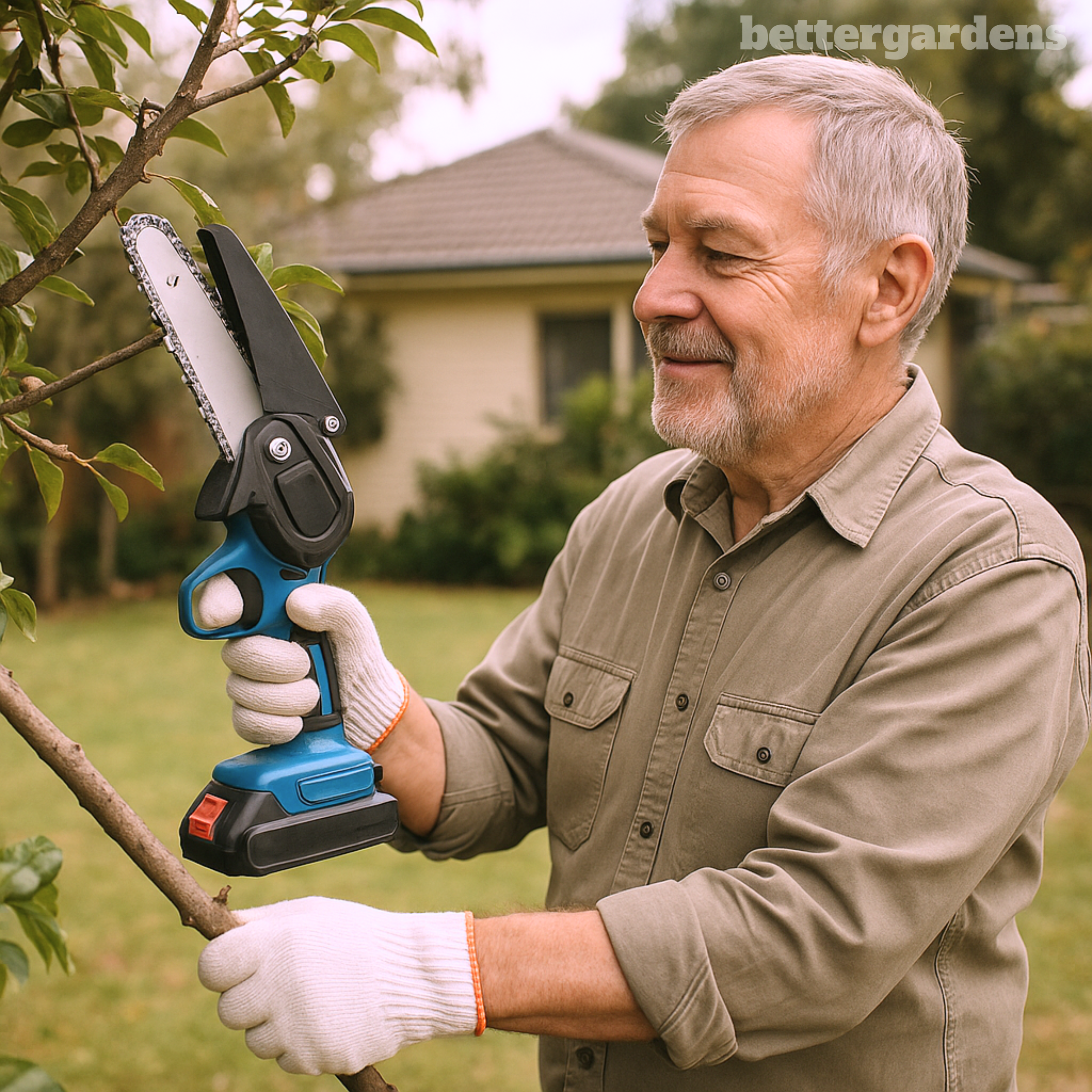6” Lightweight Mini Chainsaw Kit | Includes 2 Free Batteries & Ideal for Gardening and Tree Trimming