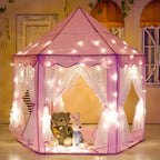 Girls' Castle Play Tent – Dreamy Indoor Princess Castle, Magical Indoor Playhouse