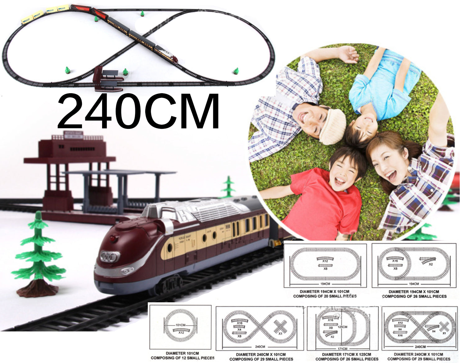 Kids Train Set Electric Railway Toy - Fun Model Train & Track for Toddlers