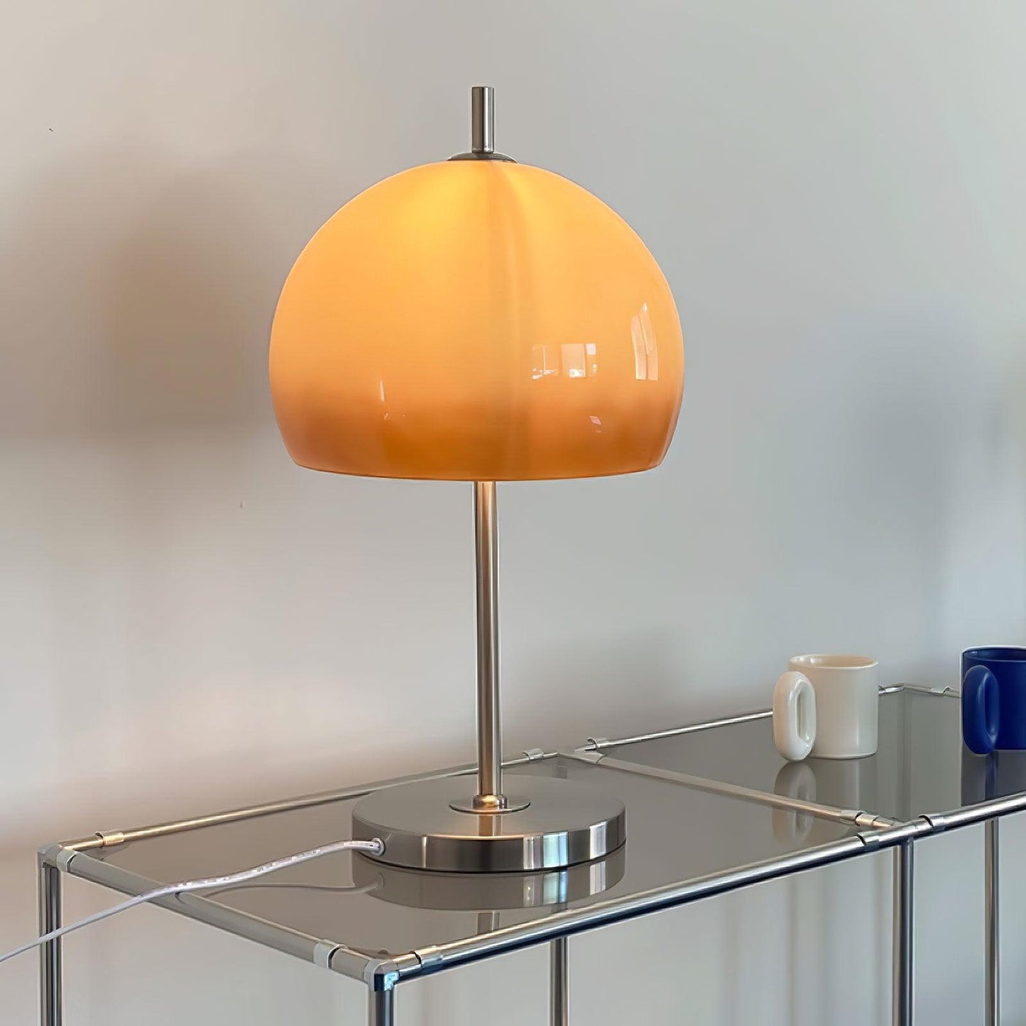 LED Mushroom Table Lamp - Modern Design with Adjustable Brightness for Home Office & Living Room Use