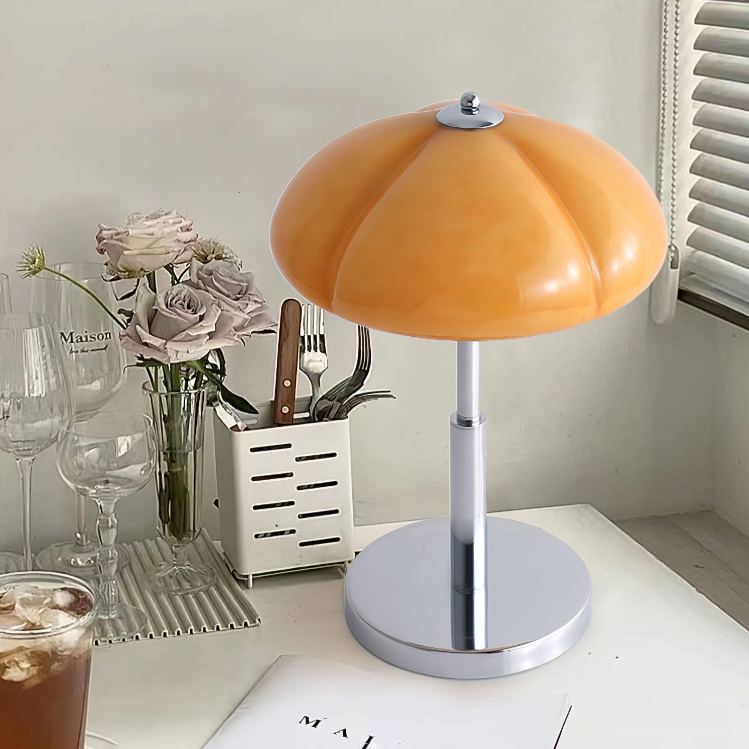 LED Mushroom Table Lamp - Modern Design with Adjustable Brightness for Home Office & Living Room Use