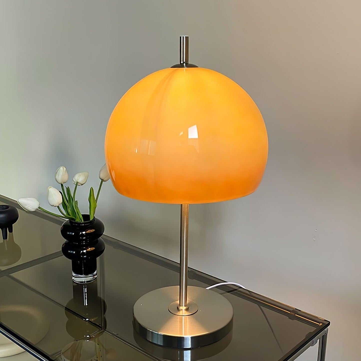 LED Mushroom Table Lamp - Modern Design with Adjustable Brightness for Home Office & Living Room Use
