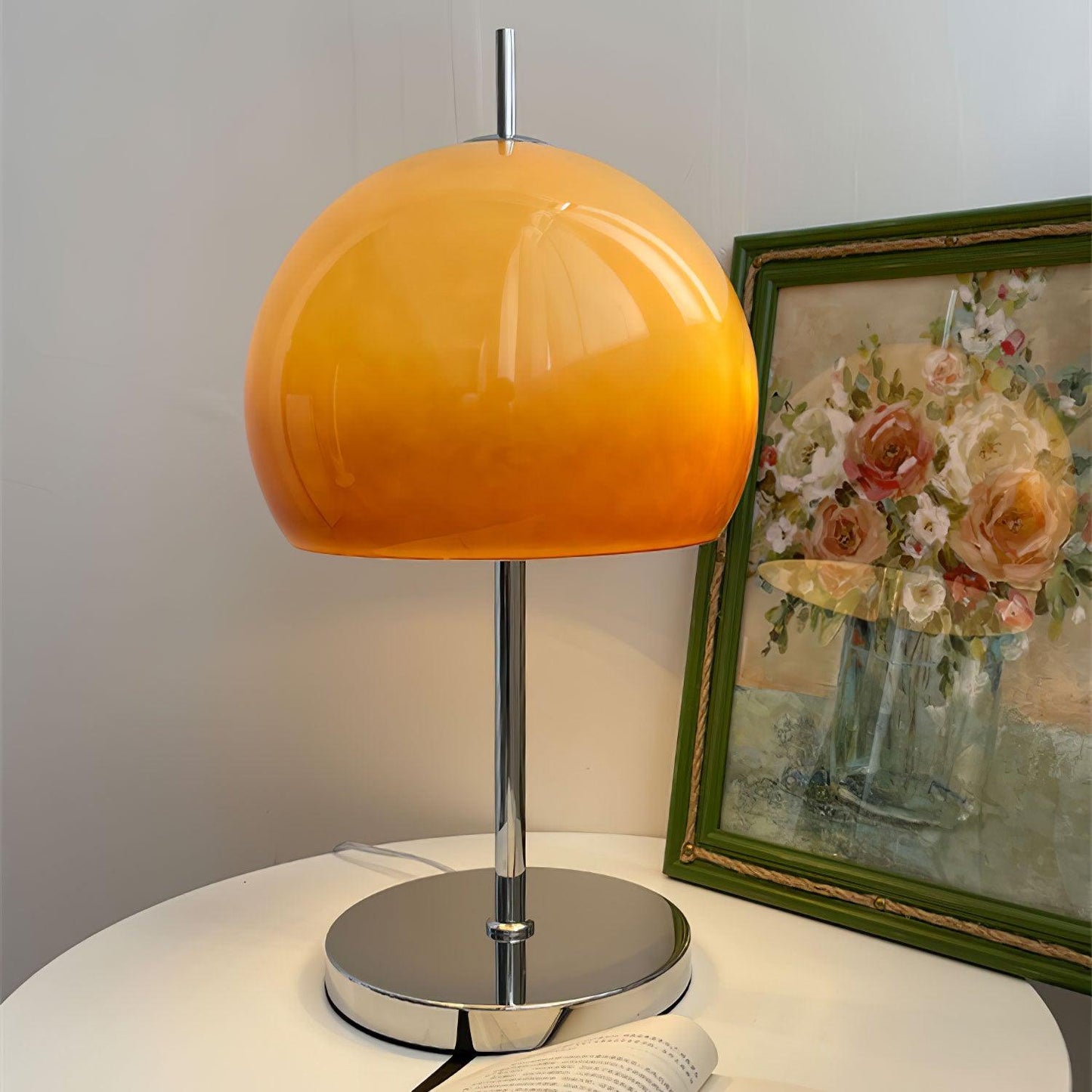 LED Mushroom Table Lamp - Modern Design with Adjustable Brightness for Home Office & Living Room Use