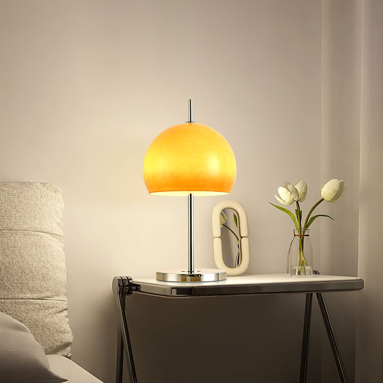LED Mushroom Table Lamp - Modern Design with Adjustable Brightness for Home Office & Living Room Use