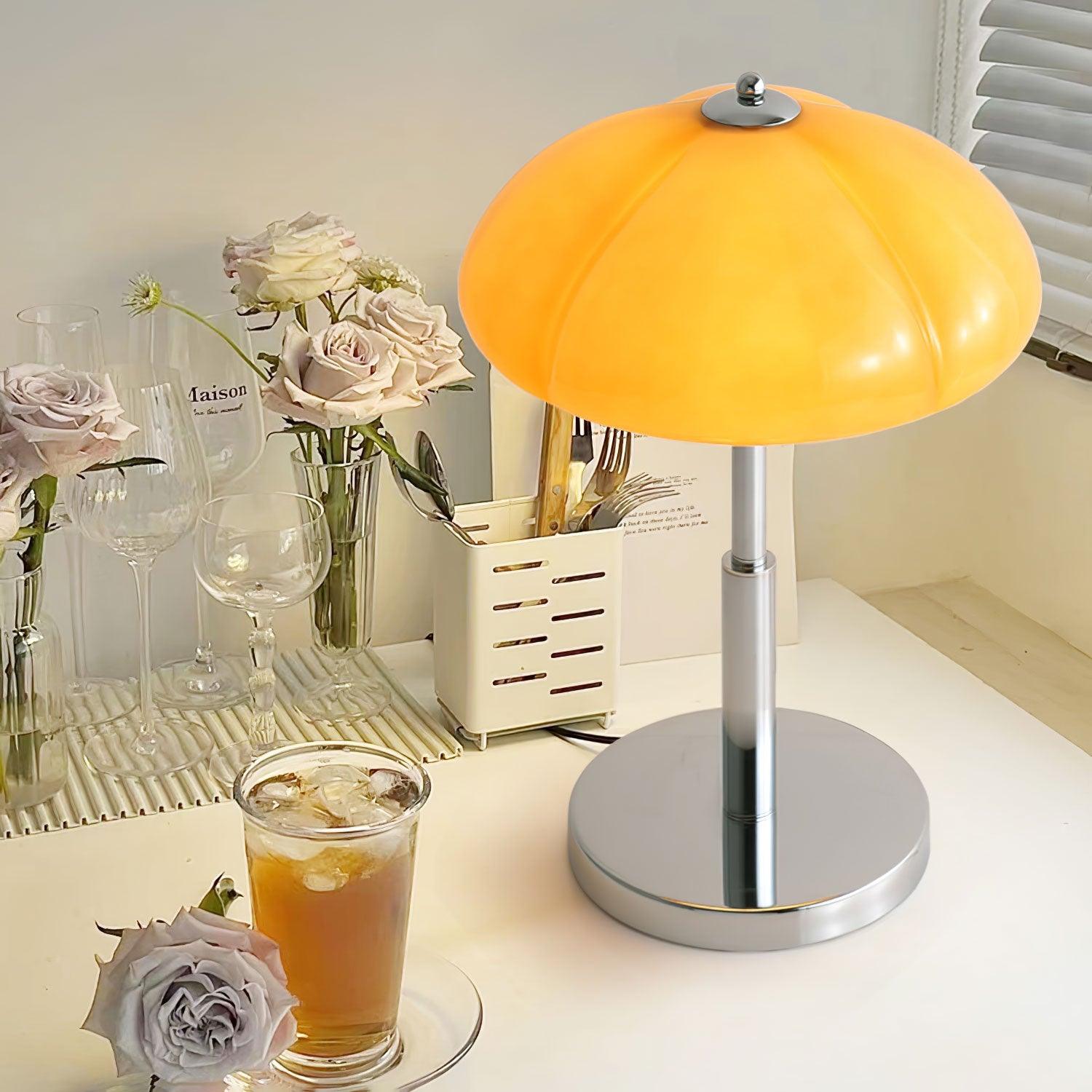 LED Mushroom Table Lamp - Modern Design with Adjustable Brightness for Home Office & Living Room Use