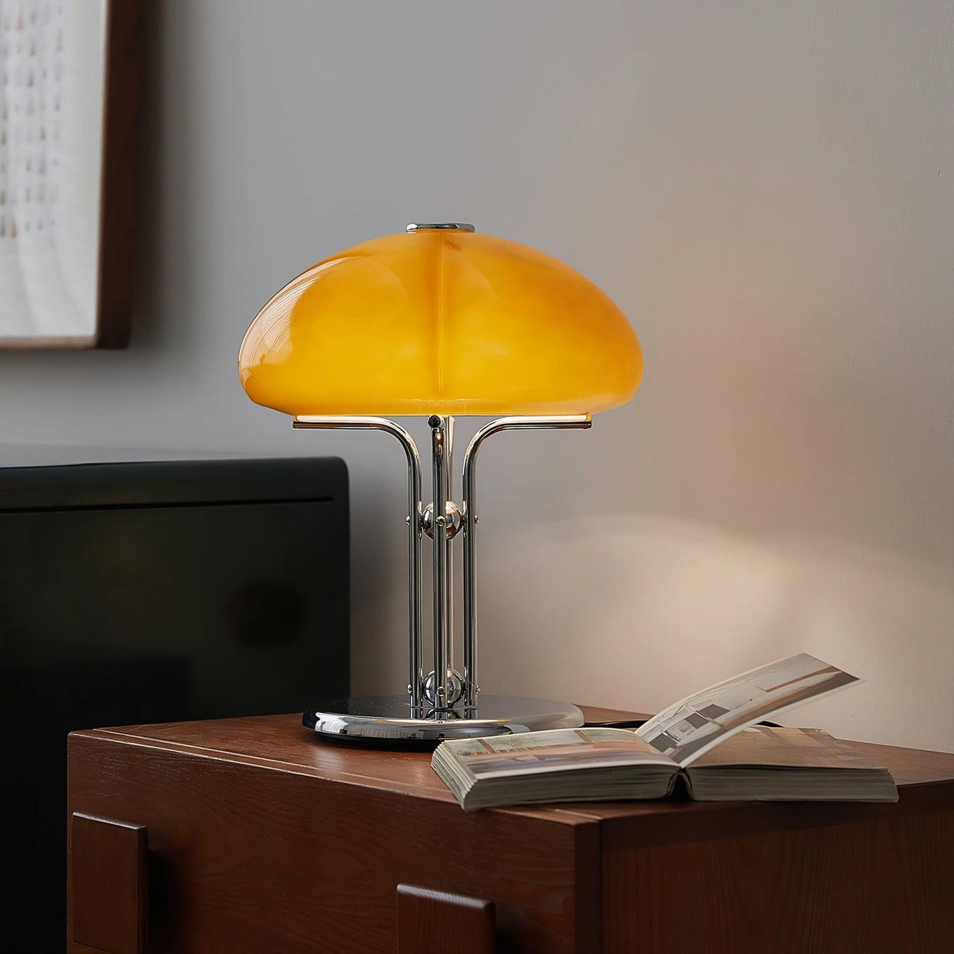 LED Mushroom Table Lamp - Modern Design with Adjustable Brightness for Home Office & Living Room Use