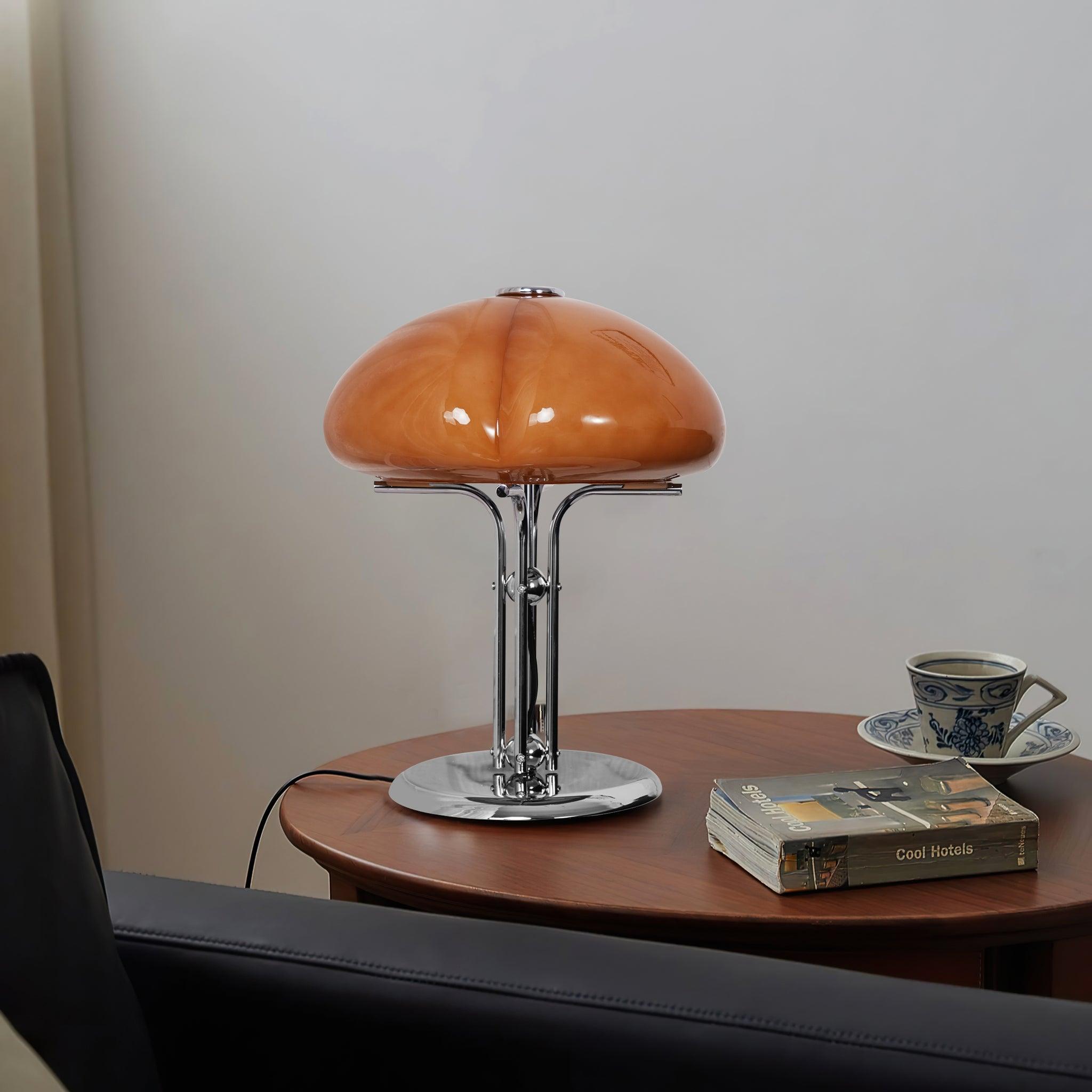 LED Mushroom Table Lamp - Modern Design with Adjustable Brightness for Home Office & Living Room Use