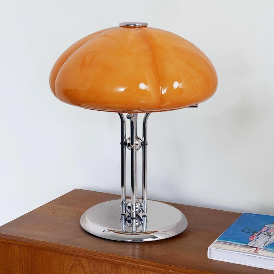 LED Mushroom Table Lamp - Modern Design with Adjustable Brightness for Home Office & Living Room Use